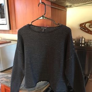 EILEEN FISHER  black knit sweater